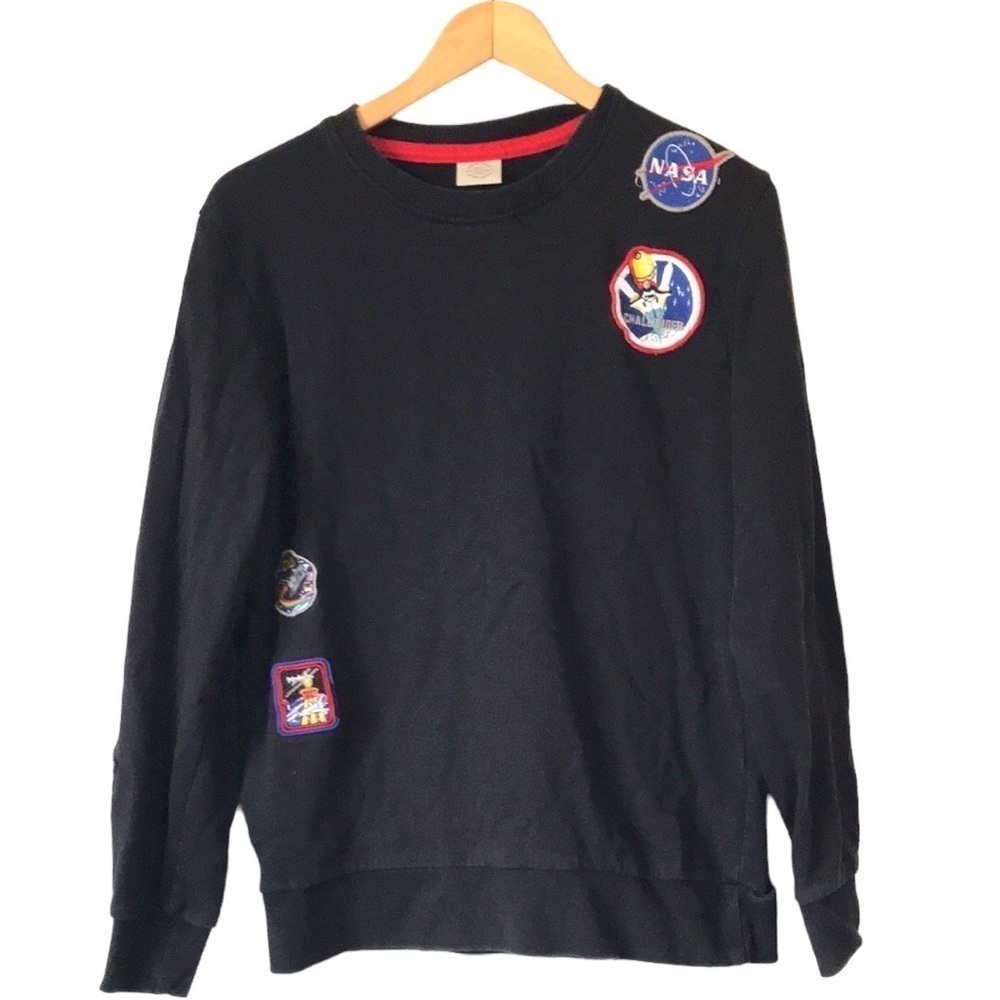 Jack & Jones Jornasa crew neck sweatshirt nasa patches size Medium